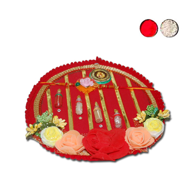 "Rakhi Thali - RT-2190 A -code 002 - Click here to View more details about this Product